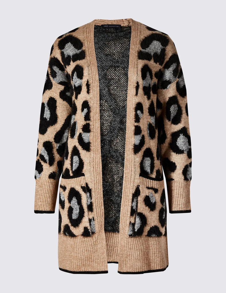 Leopard print sale cardigan m&s