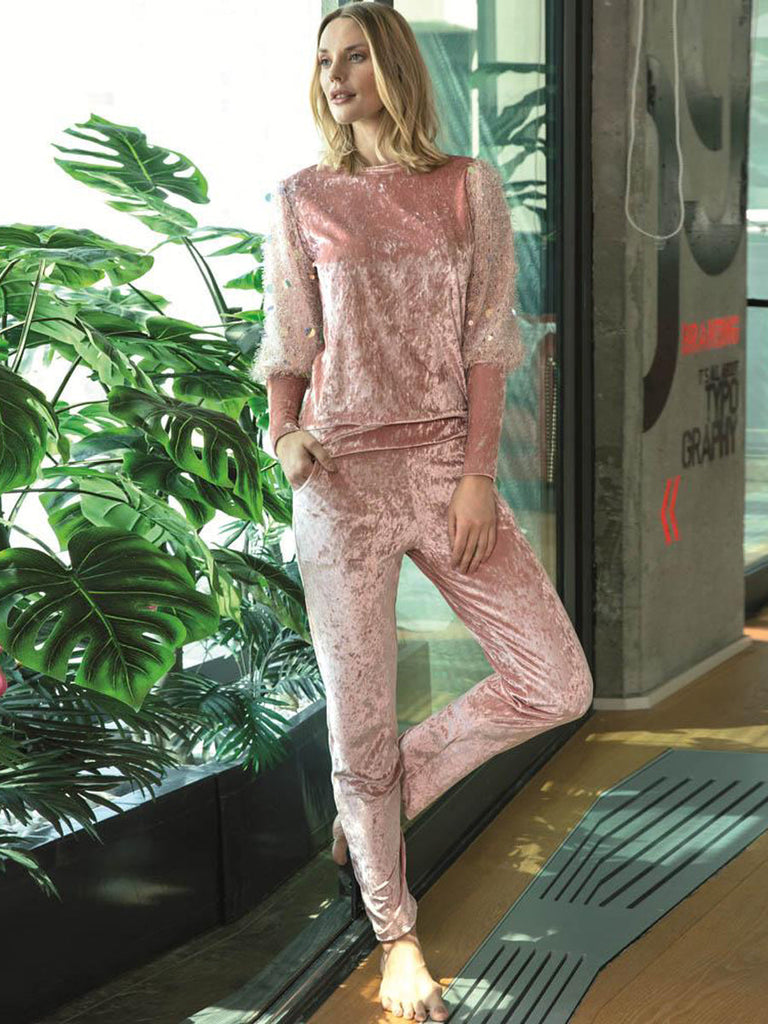 Anil Ladies Pajama Suit (Velvet) 9665