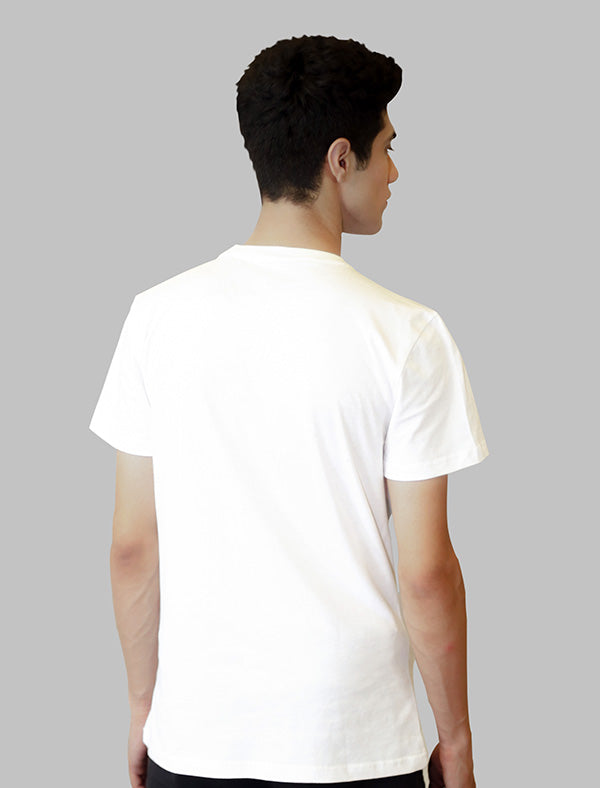 Jerdoni White Plain T-Shirt Pima Cotton –