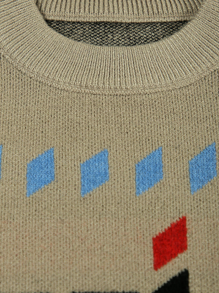 Imp Boys Round Neck Sweater L/S With Ask Print # 2007 (W-20)