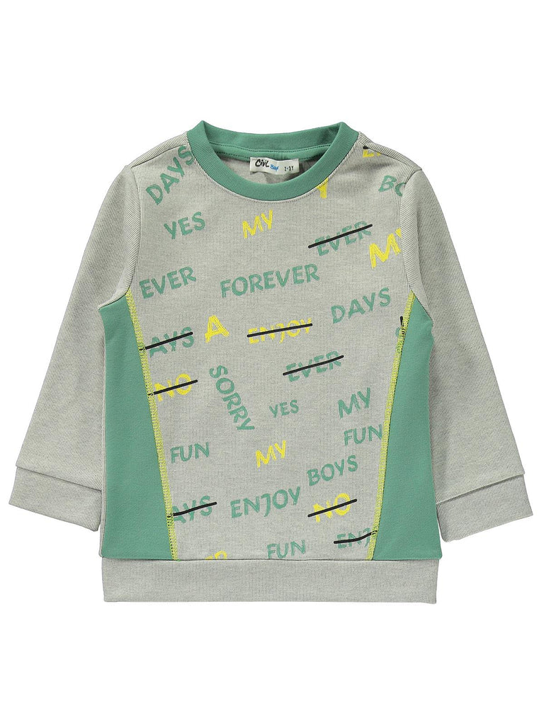 Civil Boys 2Pcs Pajama Suit L/S With Forever Print #D104 (W-21)