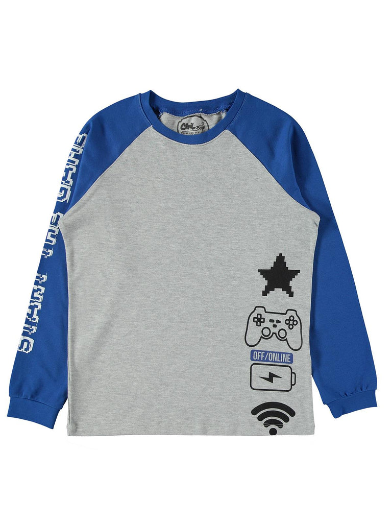 Civil Boys 2Pcs Pajama Suit L/S With Wifi Print #D506 (W-21)
