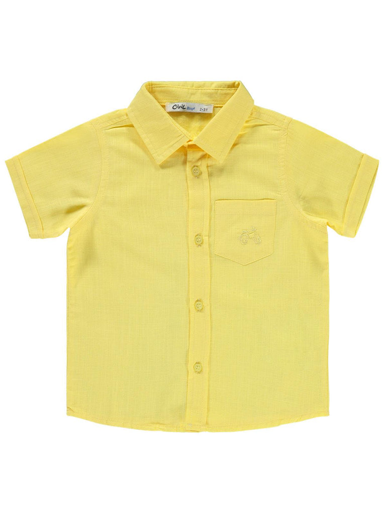 Civil Boys H/S Linen Collar Shirt F/O #2201-4 (S-22)
