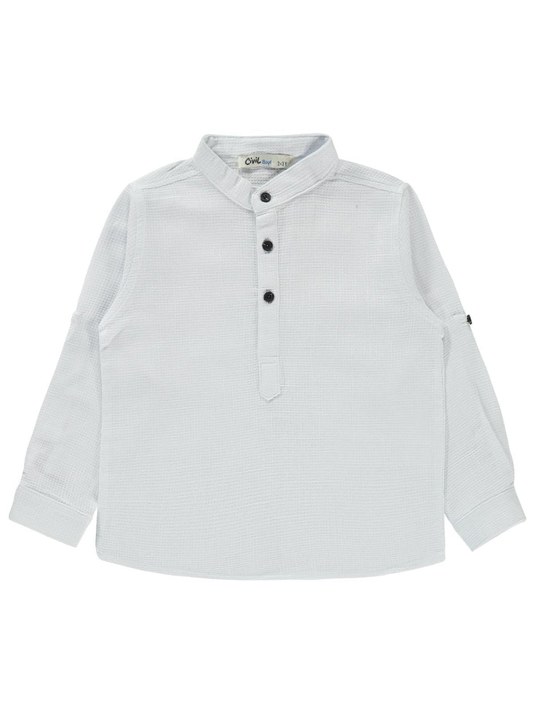 Civil Boys F/S Linen Collar Shirt F/O #C8100 (S-22)