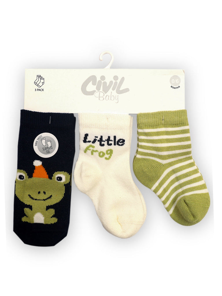 Civil Baby Socks 3Pk #1045 (S-22)