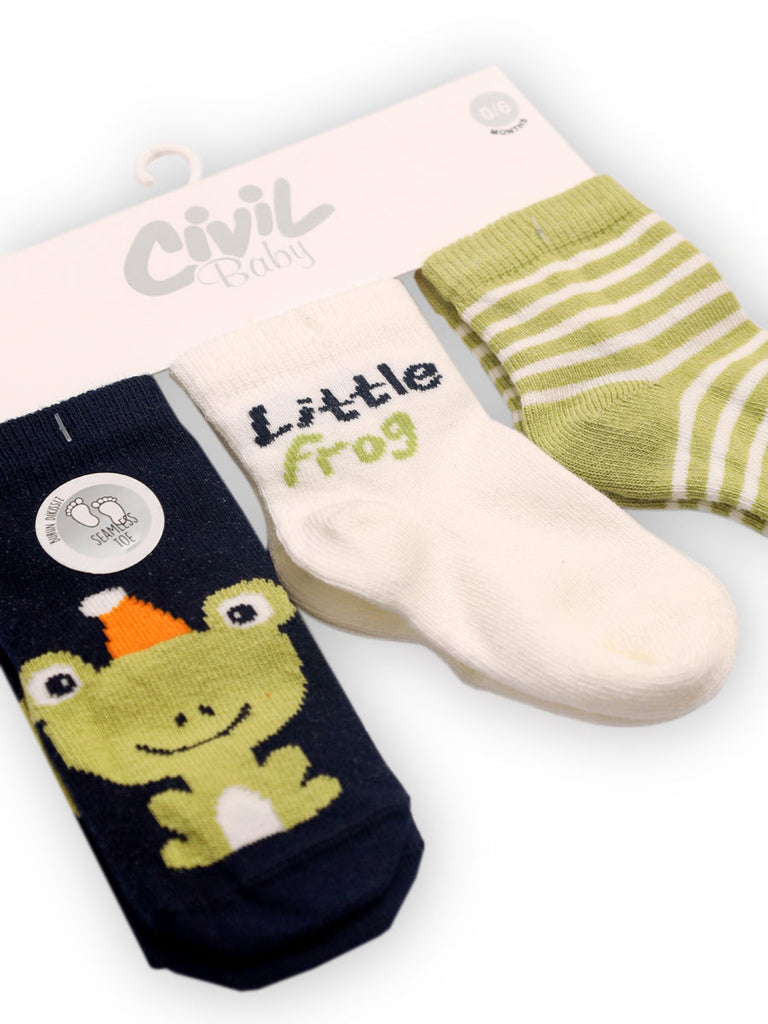 Civil Baby Socks 3Pk #4000 (S-22)