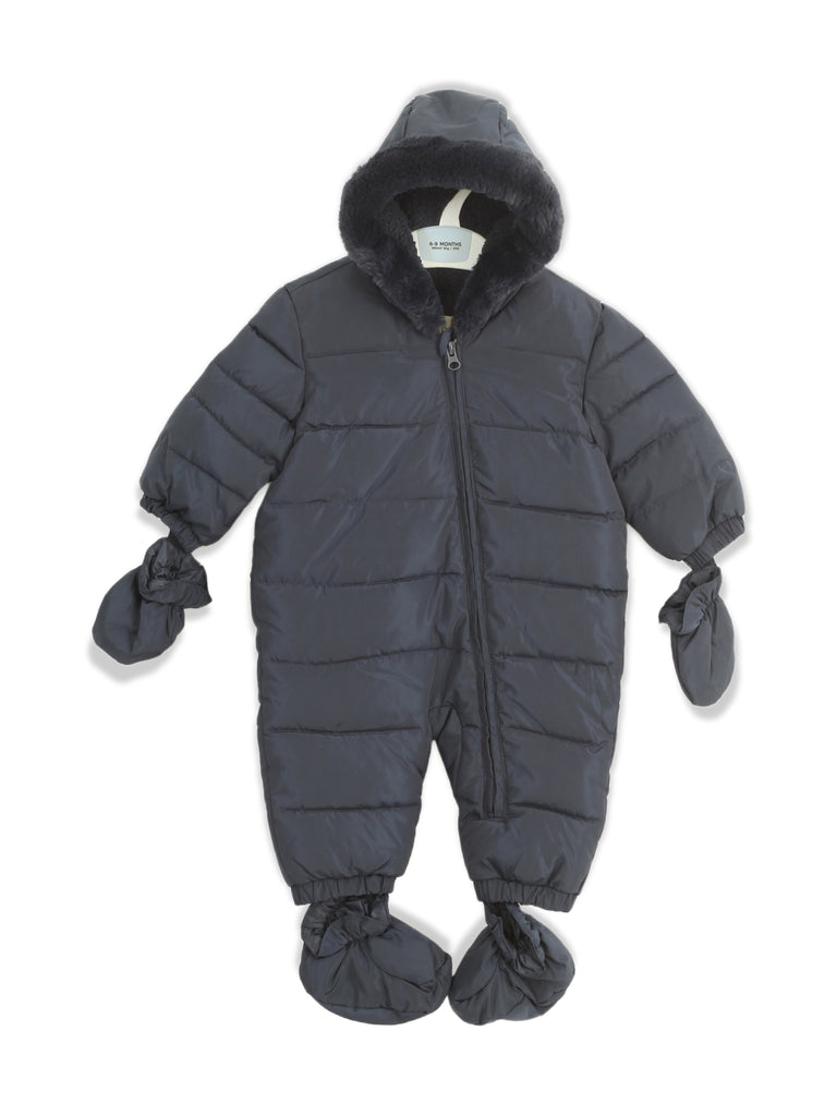 M&S Boys Romper ,Mittons, & Booties With Hood #T786202v (W-22)