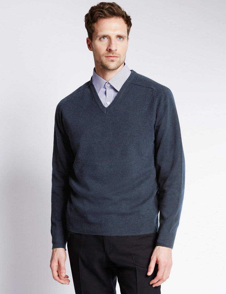 Pure Extra Fine Lambswool V-Neck Jumper, M&S Collection