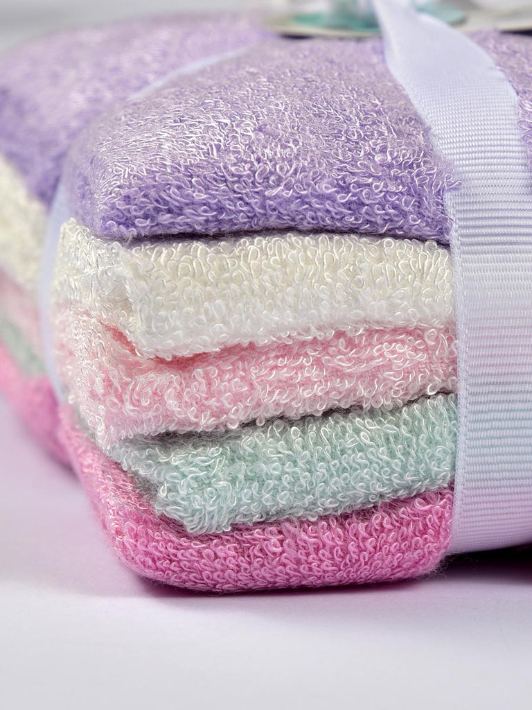 Loveable Baby Face Towel 5pk Set 71020,21,24,25,74115,16,17 (S-20)