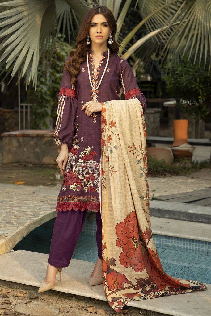 0003-POP-PARTY EMBROIDERED KHADDAR UNSTITCHED