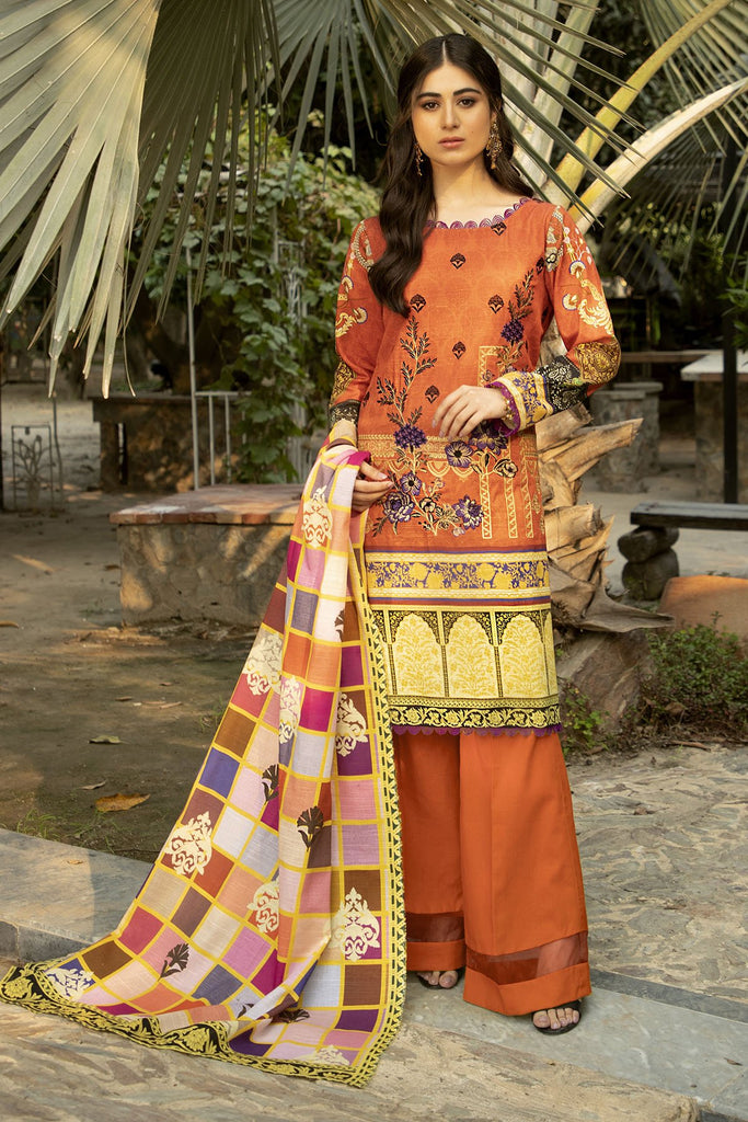 0006-LIBERATE EMBROIDERED KHADDAR UNSTITCHED