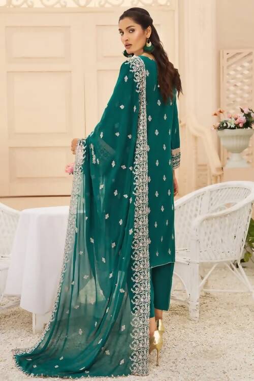 Tehzeeb T-25 : Unstitched Embroidered Slub Karandi 3PC – Saffana