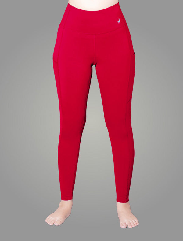 Buy online Red Solid Cotton Legging from Capris & Leggings for Women by  V-mart for ₹299 at 0% off | 2024 Limeroad.com